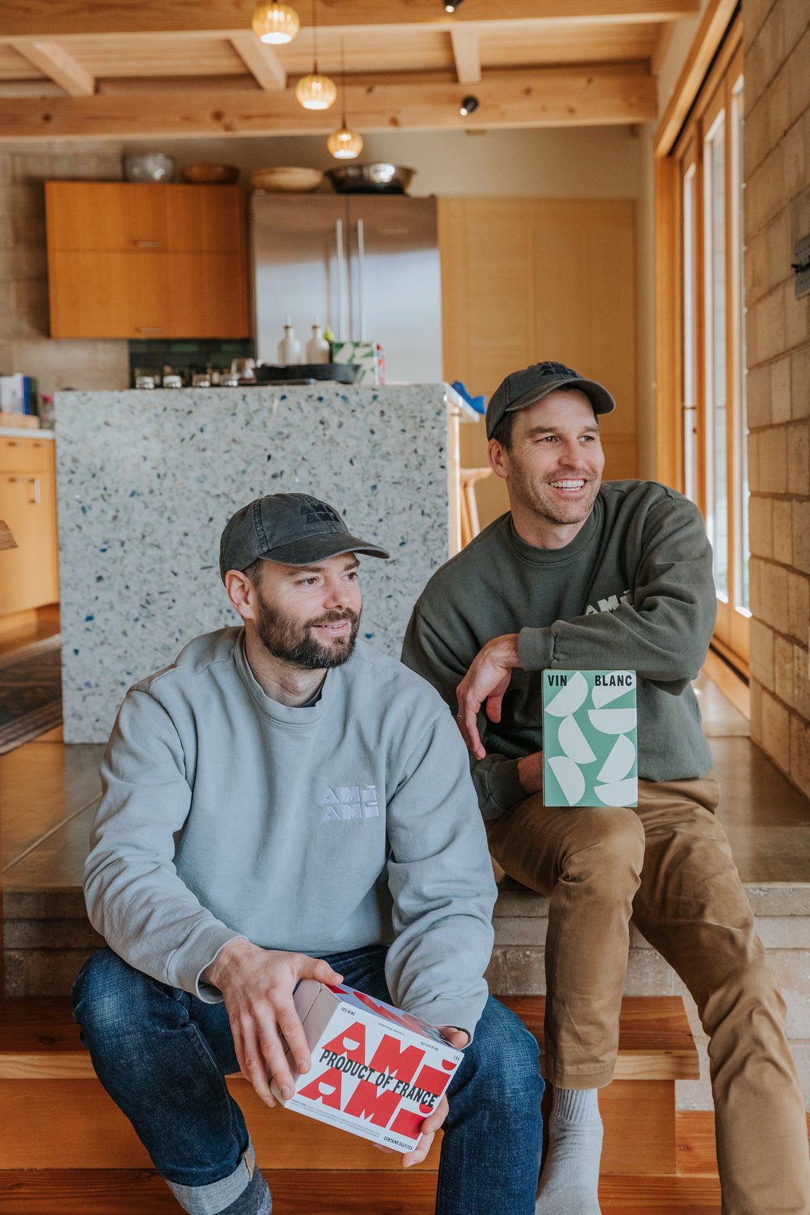 People enjoying boxed wine