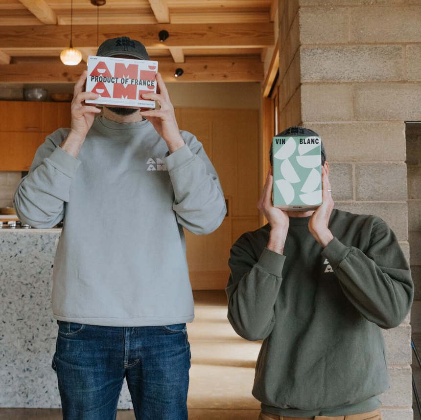 People enjoying boxed wine