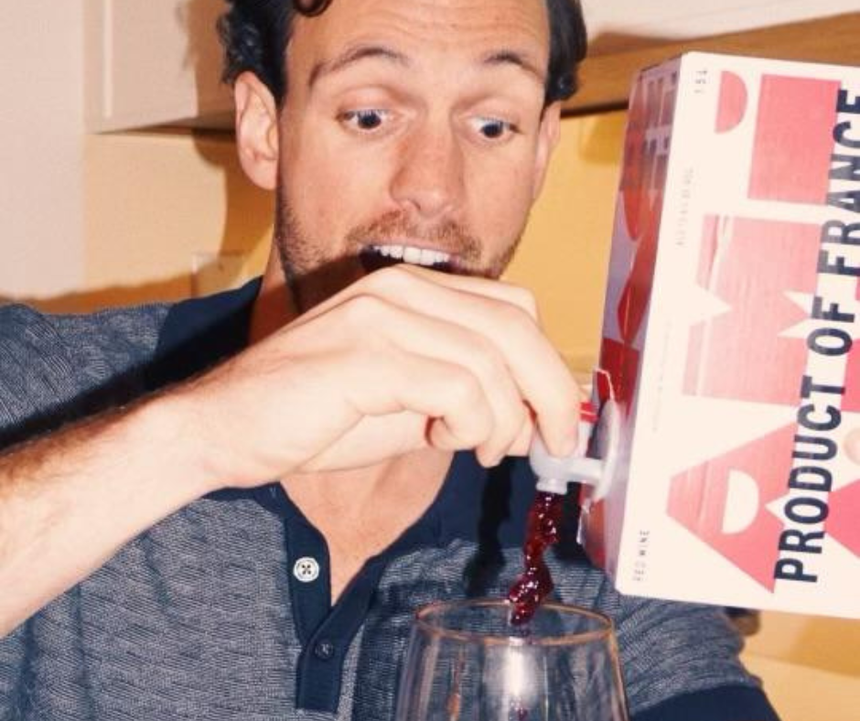 People enjoying boxed wine
